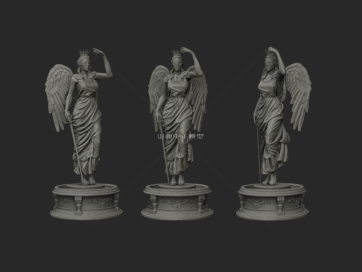 天使站立雕塑不锈钢彩绘雕塑定制