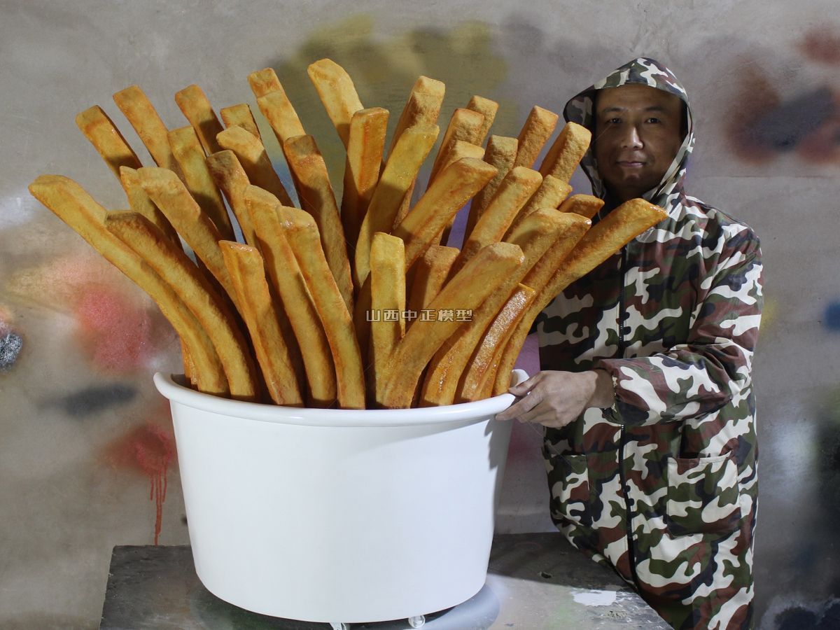 大型薯条食品模型仿真菜
