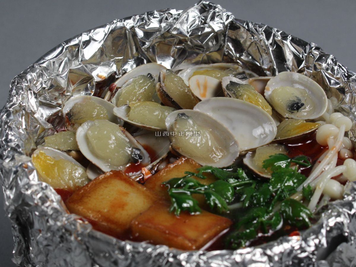 海鲜米线桶食品模型仿真菜