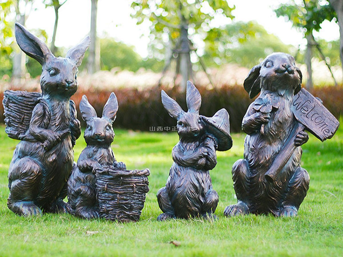 兔子玻璃钢卡通雕塑