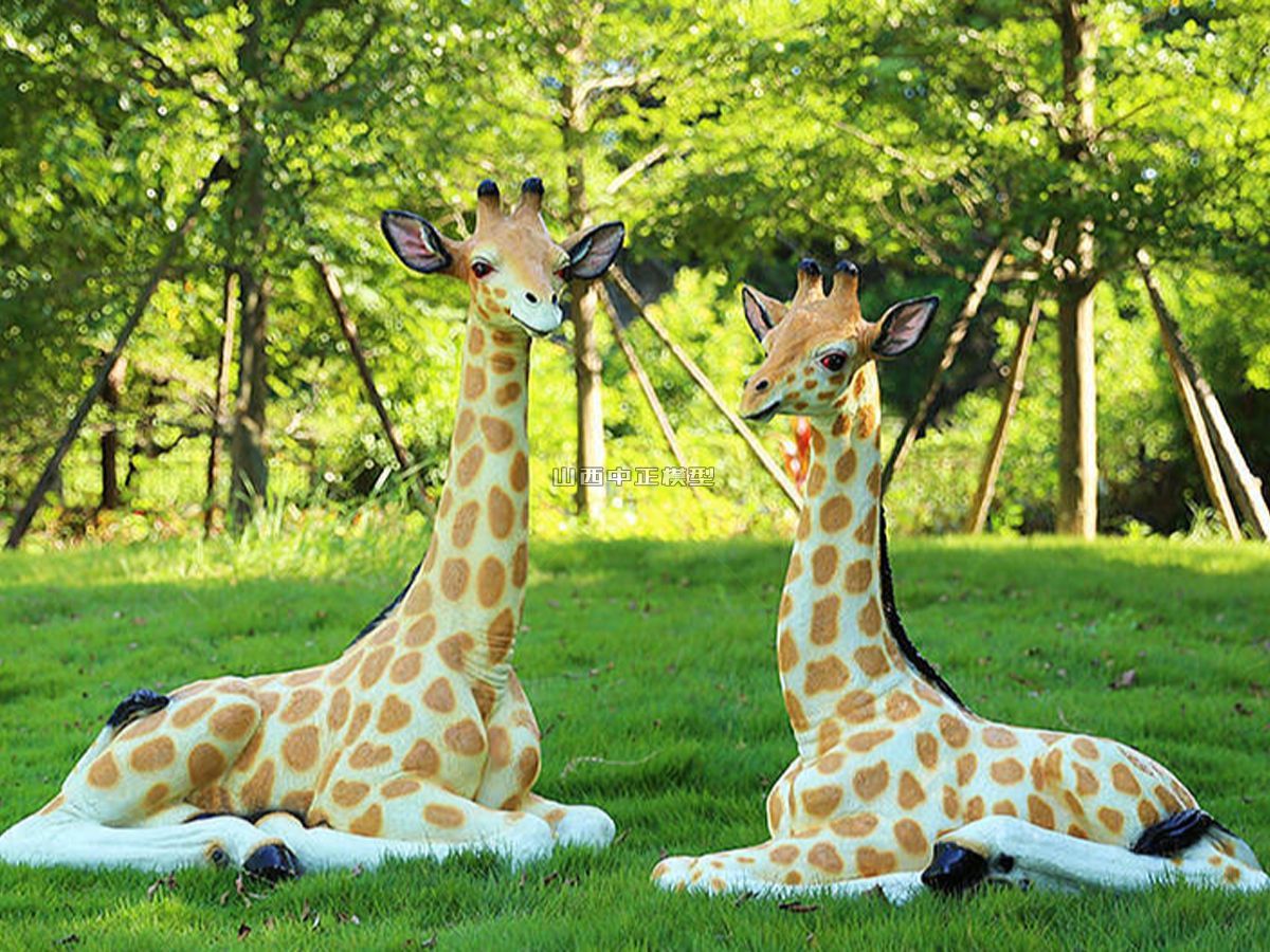 长颈鹿公园商城雕塑动物雕塑